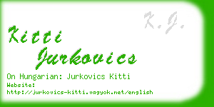 kitti jurkovics business card